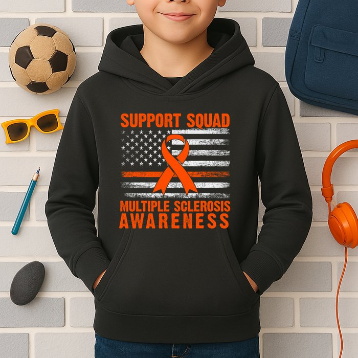 Ms Support Squad Multiple Sclerosis Awareness Kids Hoodie