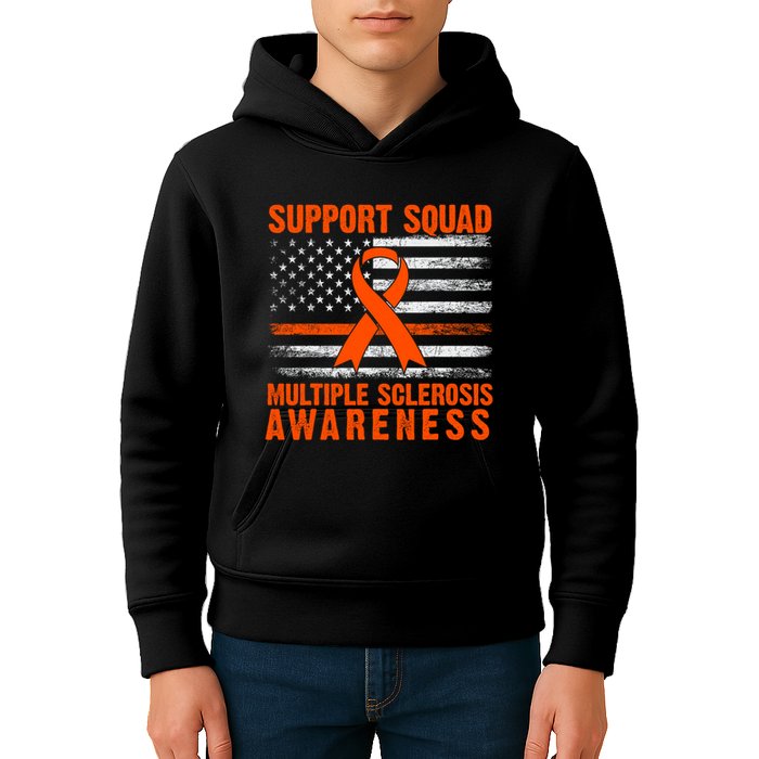 Ms Support Squad Multiple Sclerosis Awareness Kids Hoodie