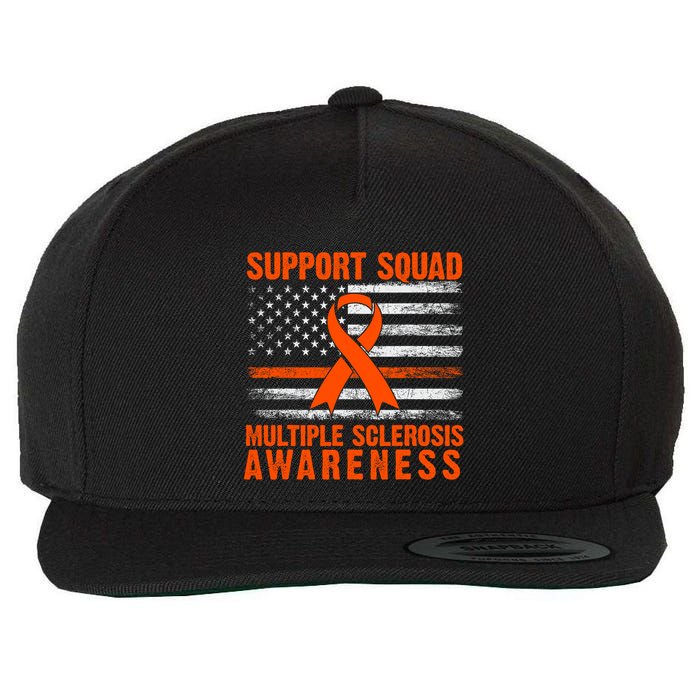 Ms Support Squad Multiple Sclerosis Awareness Wool Snapback Cap