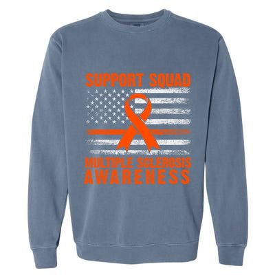 Ms Support Squad Multiple Sclerosis Awareness Garment-Dyed Sweatshirt
