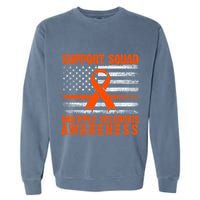 Ms Support Squad Multiple Sclerosis Awareness Garment-Dyed Sweatshirt