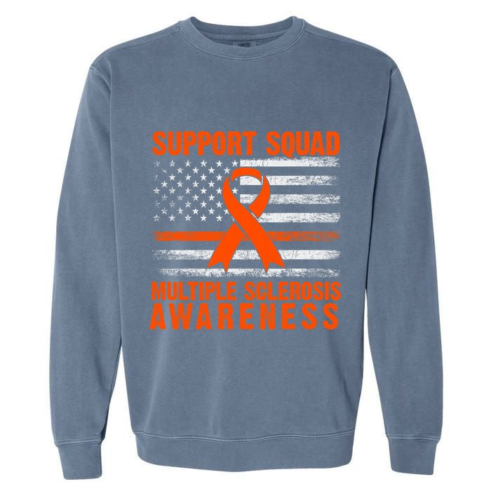 Ms Support Squad Multiple Sclerosis Awareness Garment-Dyed Sweatshirt