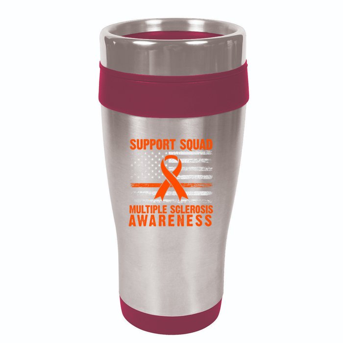 Ms Support Squad Multiple Sclerosis Awareness 16oz Travel Tumbler