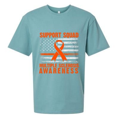 Ms Support Squad Multiple Sclerosis Awareness Sueded Cloud Jersey T-Shirt
