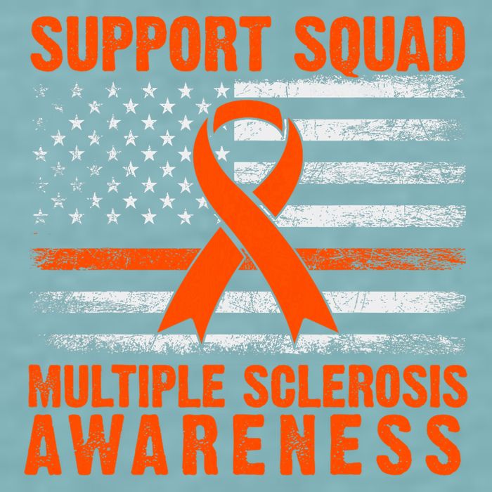 Ms Support Squad Multiple Sclerosis Awareness Sueded Cloud Jersey T-Shirt