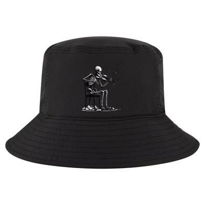 Musician Skeleton Skeleton Player Violin Halloween Music Cool Comfort Performance Bucket Hat