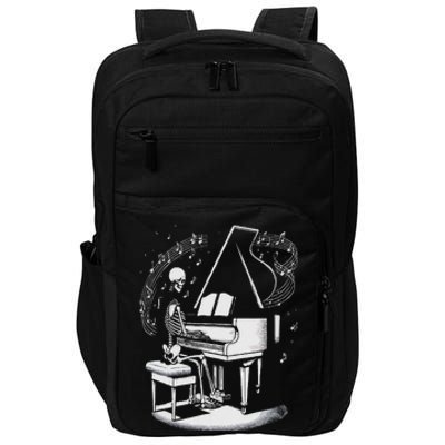 Musician Skeleton Skeleton Player Piano Halloween Music Impact Tech Backpack