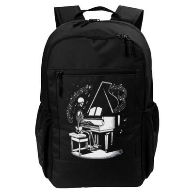 Musician Skeleton Skeleton Player Piano Halloween Music Daily Commute Backpack