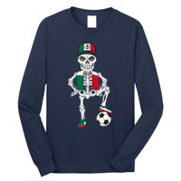 Mexico Soccer Skeleton Fan Team Long Sleeve Shirt