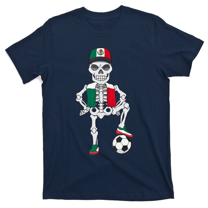 Mexico Soccer Skeleton Fan Team T-Shirt