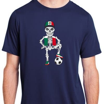 Mexico Soccer Skeleton Fan Team Adult ChromaSoft Performance T-Shirt