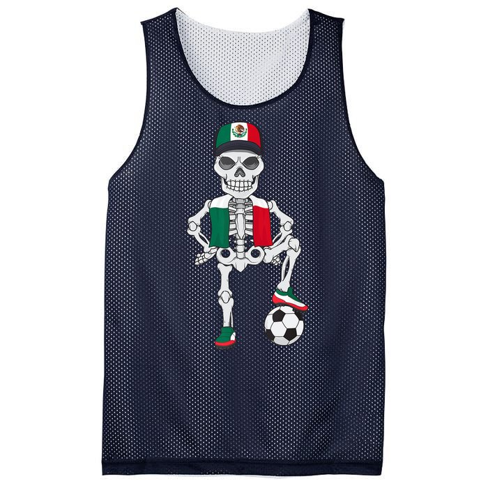 Mexico Soccer Skeleton Fan Team Mesh Reversible Basketball Jersey Tank