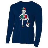 Mexico Soccer Skeleton Fan Team Cooling Performance Long Sleeve Crew