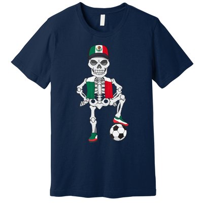 Mexico Soccer Skeleton Fan Team Premium T-Shirt