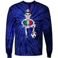 Mexico Soccer Skeleton Fan Team Tie-Dye Long Sleeve Shirt