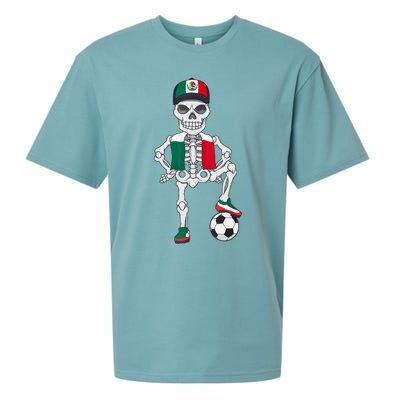 Mexico Soccer Skeleton Fan Team Sueded Cloud Jersey T-Shirt