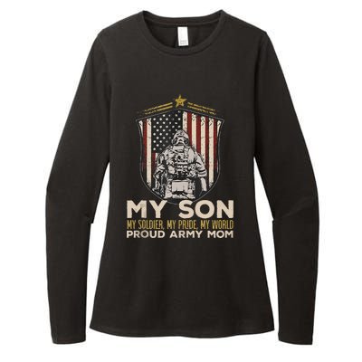 My Son Soldier Pride World Proud Arm.Y Mom Veterans Day Womens CVC Long Sleeve Shirt