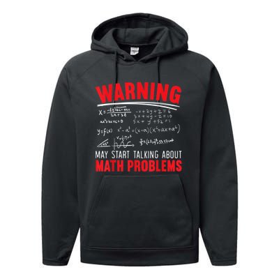 May Start Talking About Math Problems Mathematicians Performance Fleece Hoodie