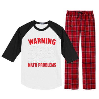 May Start Talking About Math Problems Mathematicians Raglan Sleeve Pajama Set