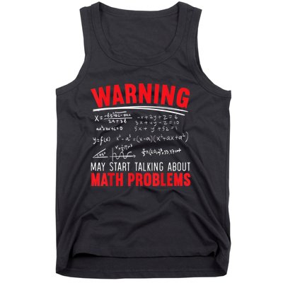 May Start Talking About Math Problems Mathematicians Tank Top