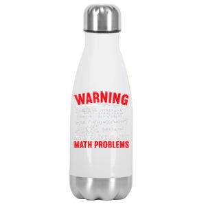 May Start Talking About Math Problems Mathematicians Stainless Steel Insulated Water Bottle