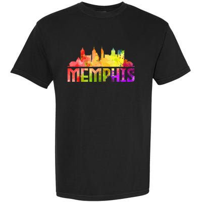 Memphis Skyline Tennessee Souvenir Gift Garment-Dyed Heavyweight T-Shirt