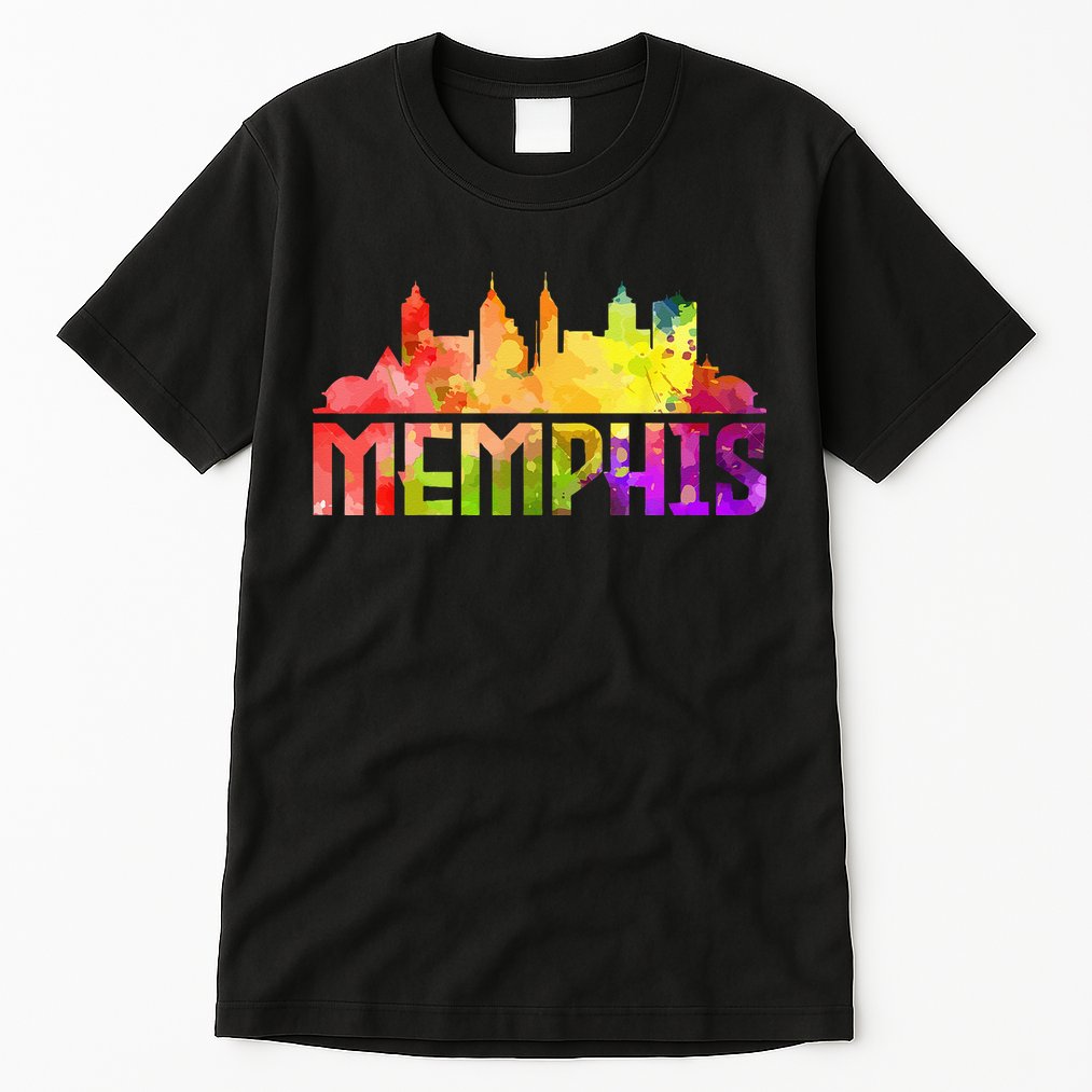 Memphis Skyline Tennessee Souvenir Gift Tall T-Shirt