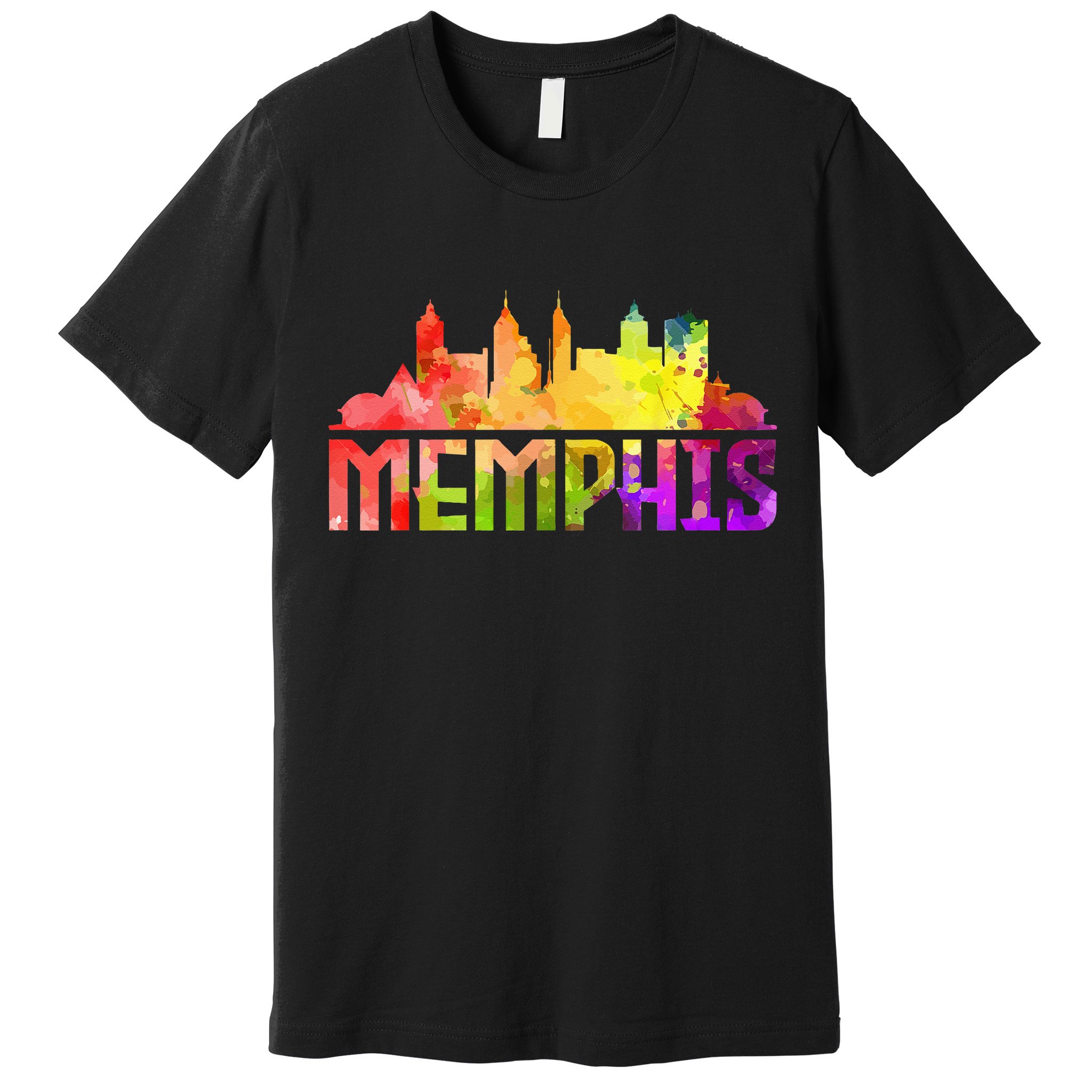 Memphis Skyline Tennessee Souvenir Gift Premium T-Shirt