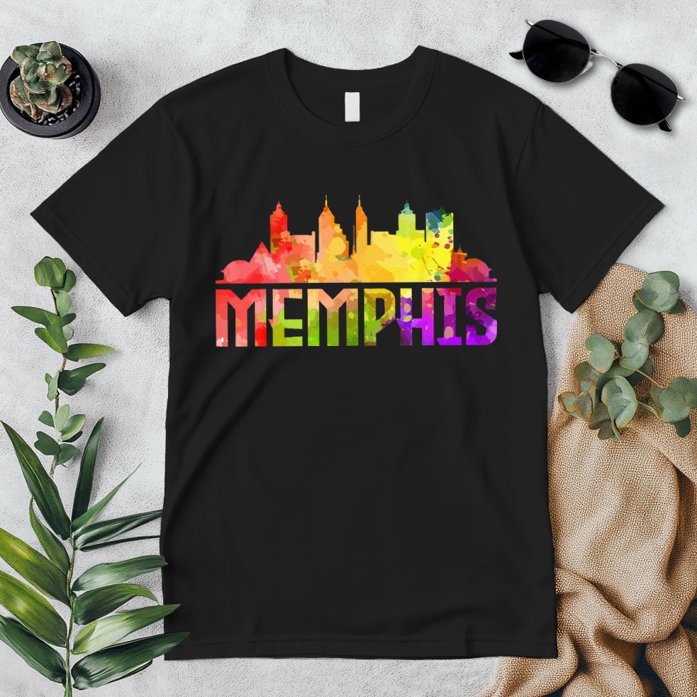 Memphis Skyline Tennessee Souvenir Gift Premium T-Shirt