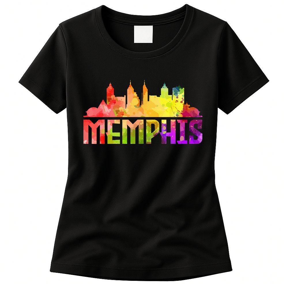 Memphis Skyline Tennessee Souvenir Gift Womens T-Shirt