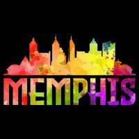 Memphis Skyline Tennessee Souvenir Gift Womens T-Shirt