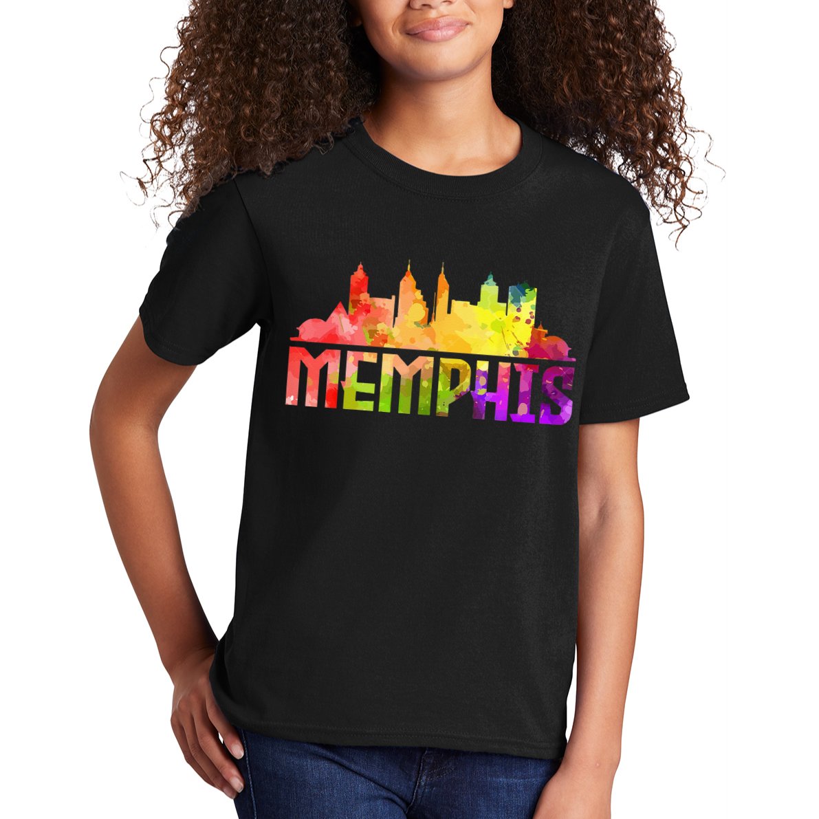 Memphis Skyline Tennessee Souvenir Gift Kids T-Shirt