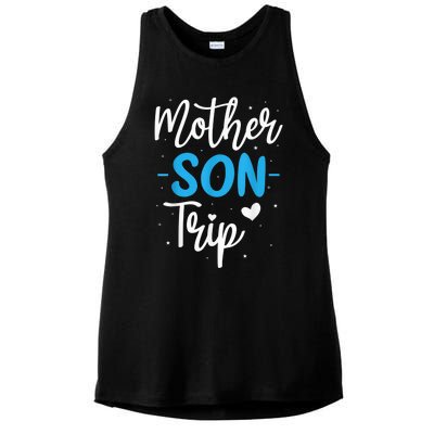 Mother Son Trip Summer Family Vacation Trip Cruise Beach Ladies PosiCharge Tri-Blend Wicking Tank