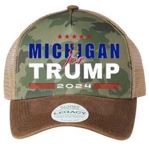 Michigan Supports Trump In 2024 Presidential Election Maga Legacy Tie Dye Trucker Hat