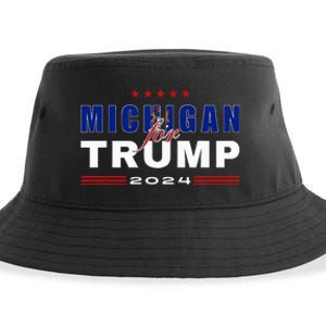 Michigan Supports Trump In 2024 Presidential Election Maga Sustainable Bucket Hat