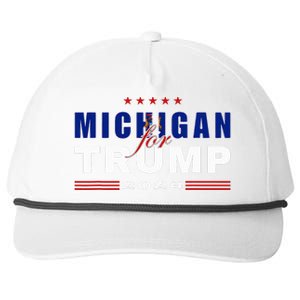 Michigan Supports Trump In 2024 Presidential Election Maga Snapback Five-Panel Rope Hat