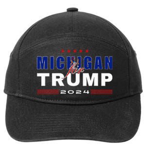 Michigan Supports Trump In 2024 Presidential Election Maga 7-Panel Snapback Hat