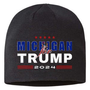 Michigan Supports Trump In 2024 Presidential Election Maga Sustainable Beanie