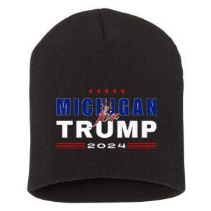 Michigan Supports Trump In 2024 Presidential Election Maga Short Acrylic Beanie