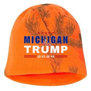 Michigan Supports Trump In 2024 Presidential Election Maga Kati - Camo Knit Beanie