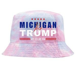 Michigan Supports Trump In 2024 Presidential Election Maga Tie-Dyed Bucket Hat