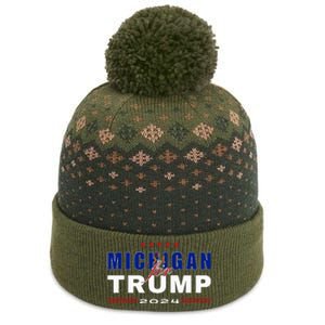 Michigan Supports Trump In 2024 Presidential Election Maga The Baniff Cuffed Pom Beanie