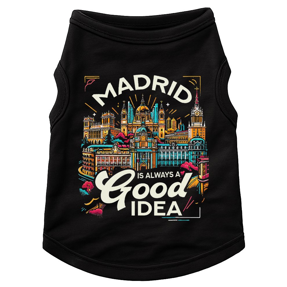 Madrid Spain Travel Vacation Europe I Love Madrid Doggie Tank