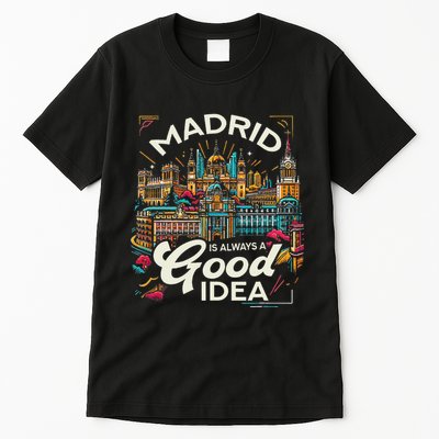Madrid Spain Travel Vacation Europe I Love Madrid Tall T-Shirt