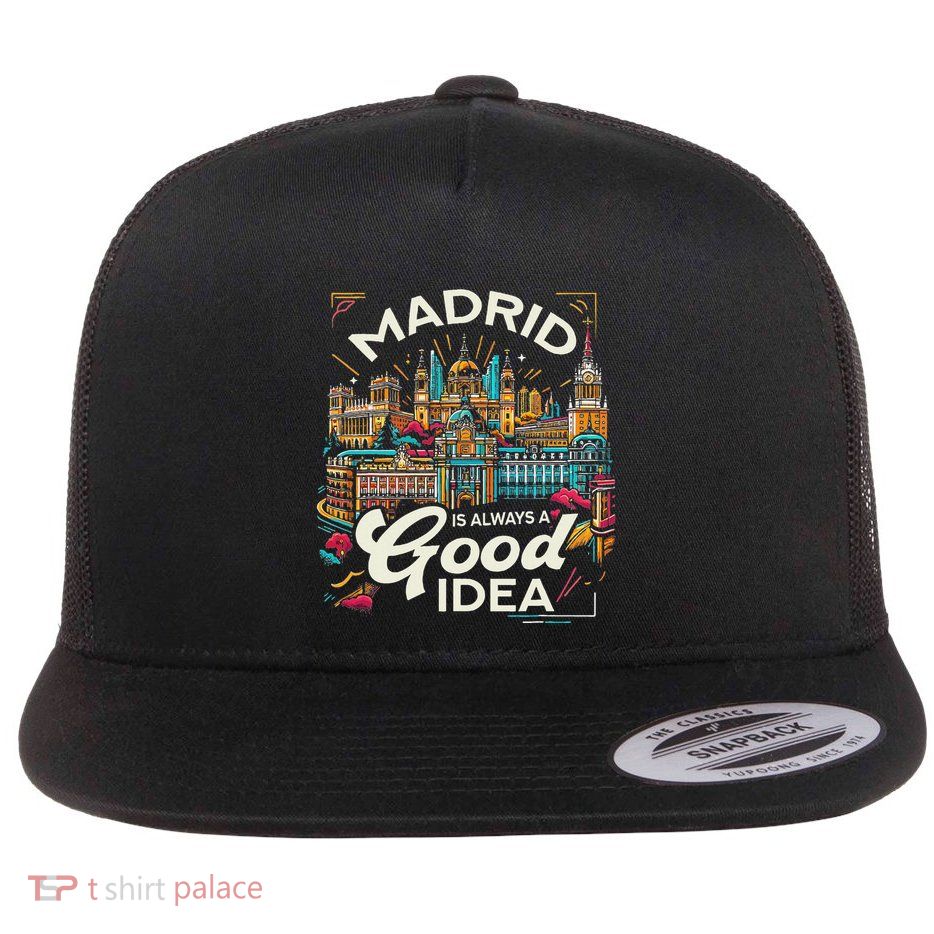 Madrid Spain Travel Vacation Europe I Love Madrid Flatbill Hat