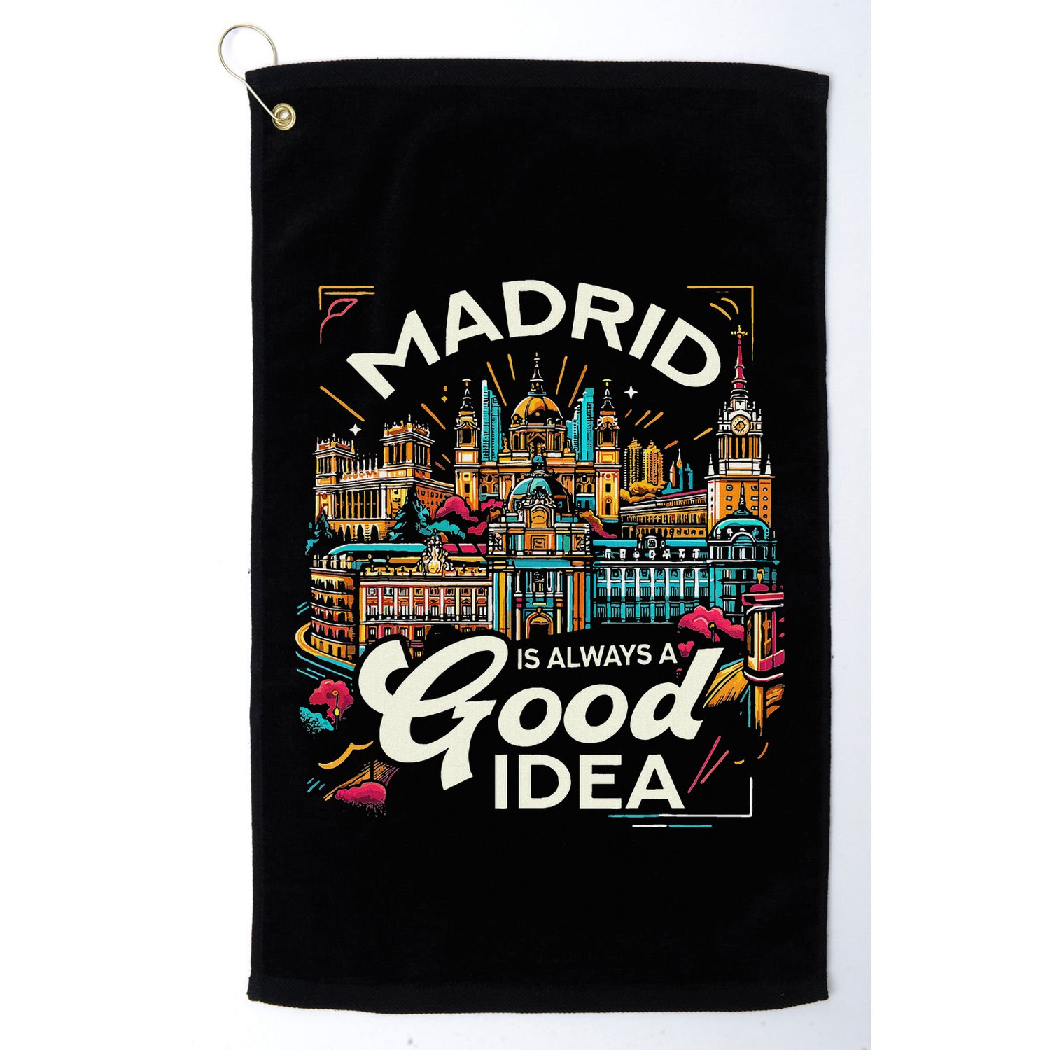Madrid Spain Travel Vacation Europe I Love Madrid Golf Towel
