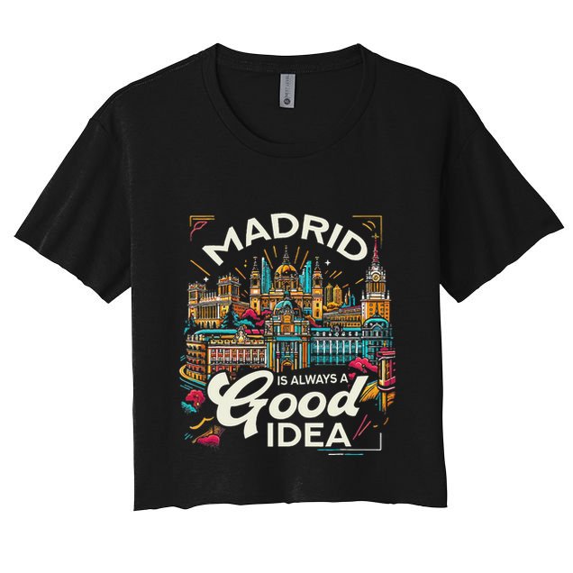 Madrid Spain Travel Vacation Europe I Love Madrid Crop Top