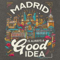 Madrid Spain Travel Vacation Europe I Love Madrid Cotton Canvas Backpack