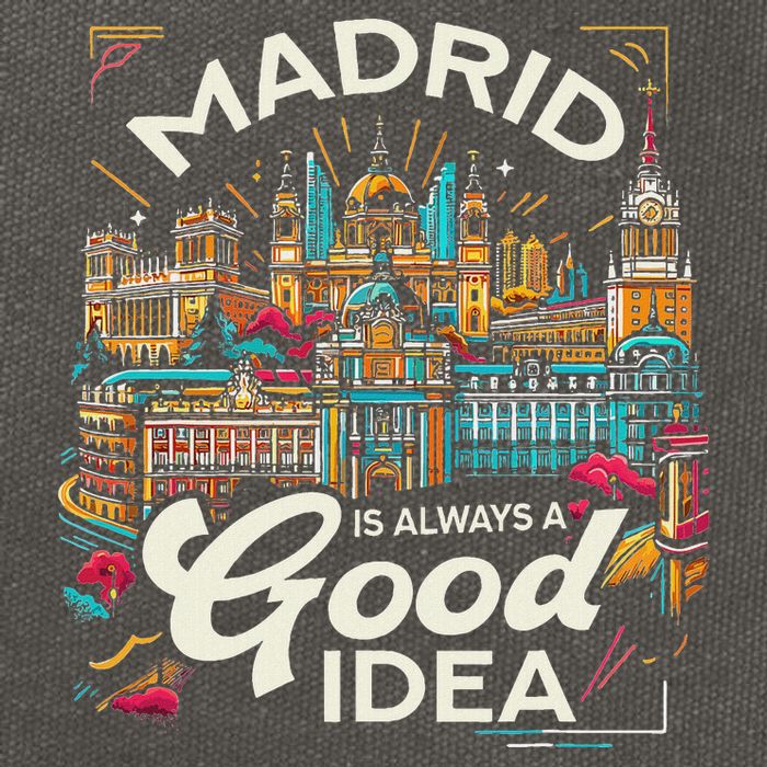 Madrid Spain Travel Vacation Europe I Love Madrid Cotton Canvas Backpack