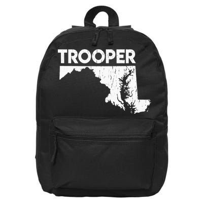Maryland State Trooper State Police 16 in Basic Backpack